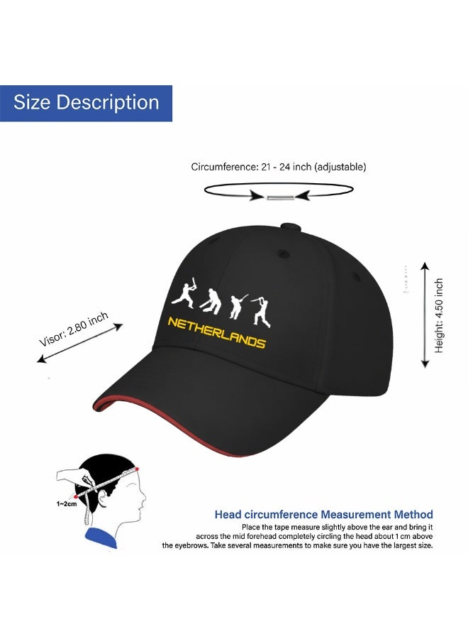 PRINTSHOP4ME Netherlands Cricket Sports Cap For Men | Adjustable Metal Buckle Design | Lightweight Baseball Style Headwear For Outdoor And Everyday Wear - Image 5